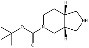 5H-Pyrrolo[3,4-c]pyridine-5-carboxylic acid, octahydro-, 1,1-dimethylethyl ester, (3aR,7aS)- Struktur