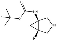 Carbamic acid, N-(1R,5S)-3-azabicyclo[3.1.0]hex-1-yl-, 1,1-dimethylethyl ester Struktur