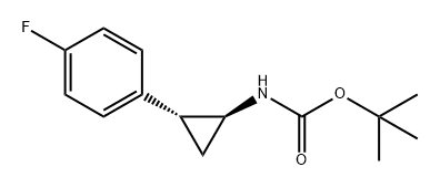 Carbamic acid, N-[(1S,2R)-2-(4-fluorophenyl)cyclopropyl]-, 1,1-dimethylethyl ester Struktur