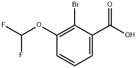 2-Bromo-3-(difluoromethoxy)benzoic acid Struktur