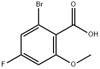 2-Bromo-4-fluoro-6-methoxybenzoic acid Struktur