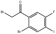 2-Bromo-5-fluoro-4-iodophenacyl bromide Struktur