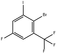 2-Bromo-5-fluoro-1-iodo-3-(trifluoromethyl)benzene Struktur