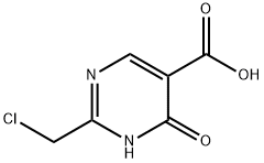 5-Pyrimidinecarboxylic acid, 2-(chloromethyl)-1,6-dihydro-6-oxo- Struktur