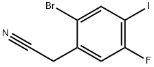 2-Bromo-5-fluoro-4-iodophenylacetonitrile Struktur