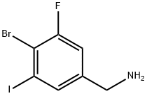 4-Bromo-3-fluoro-5-iodobenzylamine Struktur