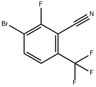 3-Bromo-2-fluoro-6-(trifluoromethyl)benzonitrile Struktur