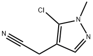 1H-Pyrazole-4-acetonitrile, 5-chloro-1-methyl- Struktur