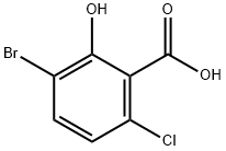 3-Bromo-6-chloro-2-hydroxybenzoic acid Struktur