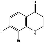 8-Bromo-7-fluoro-2,3-dihydroquinolin-4(1H)-one Struktur