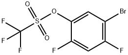 5-Bromo-2,4-difluorophenyl trifluoromethanesulphonate Struktur