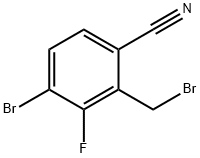 4-Bromo-2-(bromomethyl)-3-fluorobenzonitrile Struktur