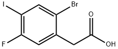 2-Bromo-5-fluoro-4-iodophenylacetic acid Struktur