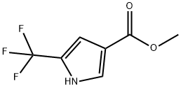 1H-Pyrrole-3-carboxylic acid, 5-(trifluoromethyl)-, methyl ester Struktur