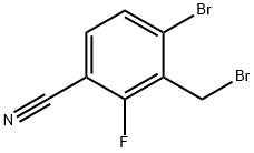 4-Bromo-3-(bromomethyl)-2-fluorobenzonitrile Struktur