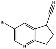 5H-Cyclopenta[b]pyridine-5-carbonitrile, 3-bromo-6,7-dihydro- Struktur