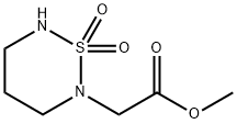 2H-1,2,6-Thiadiazine-2-acetic acid, tetrahydro-, methyl ester, 1,1-dioxide Struktur