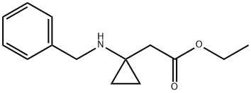 Cyclopropaneacetic acid, 1-[(phenylmethyl)amino]-, ethyl ester Struktur