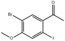 5-Bromo-2-iodo-4-methoxyacetophenone Struktur