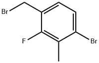 4-Bromo-2-fluoro-3-methylbenzyl bromide Struktur