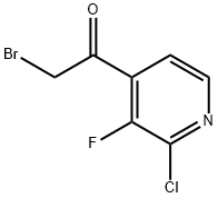 4-(Bromoacetyl)- 2-chloro-3-fluoropyridine Struktur