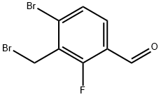 4-Bromo-3-(bromomethyl)-2-fluorobenzaldehyde Struktur