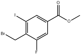 Methyl 4-(bromomethyl)-3-fluoro-5-iodobenzoate Struktur