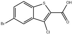 3-Chloro-5-bromobenzo[b]thiophene-2-carboxylic acid Struktur