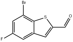 7-Bromo-5-fluorobenzo[b]thiophene-2-carboxaldehyde Struktur