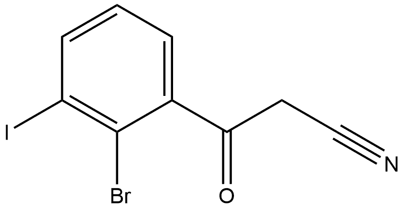 2-Bromo-3-iodobenzoylacetonitrile Struktur