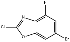 2-Chloro-6-bromo-4-fluoro-1,3-benzoxazole Structure