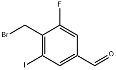 4-(Bromomethyl)-3-fluoro-5-iodobenzaldehyde Struktur