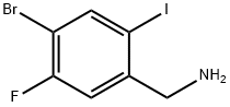 4-Bromo-5-fluoro-2-iodobenzylamine Struktur