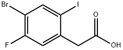 4-Bromo-5-fluoro-2-iodophenylacetic acid Struktur