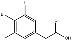 4-Bromo-3-fluoro-5-iodophenylacetic acid Struktur