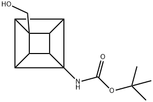 tert-Butyl ((2R,3R,4S,5S)-4-(hydroxymethyl)cuban-1-yl)carbamate Struktur