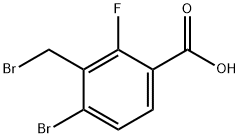 4-Bromo-3-(bromomethyl)-2-fluorobenzoic acid Struktur