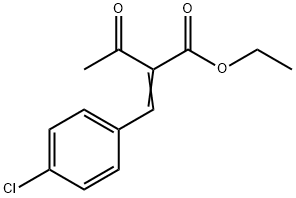 Butanoic acid, 2-[(4-chlorophenyl)methylene]-3-oxo-, ethyl ester Struktur