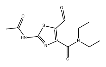 4-Thiazolecarboxamide, 2-(acetylamino)-N,N-diethyl-5-formyl-