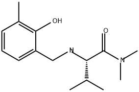 Butanamide, 2-[[(2-hydroxy-3-methylphenyl)methyl]amino]-N,N,3-trimethyl-, (2S)- Struktur