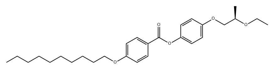 Benzoic acid, 4-(decyloxy)-, 4-[(2R)-2-ethoxypropoxy]phenyl ester Struktur