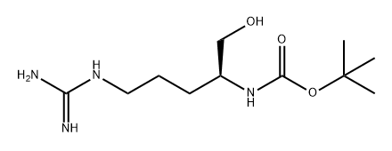 Carbamic acid, [4-[(aminoiminomethyl)amino]-1-(hydroxymethyl)butyl]-, 1,1-dimethylethyl ester, (S)- (9CI) Struktur