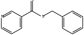 3-Pyridinecarbothioic acid, S-(phenylmethyl) ester Struktur