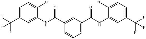 1-N,3-N-bis[2-chloro-5-(trifluoromethyl)phenyl]benzene-1,3-dicarboxamide Struktur