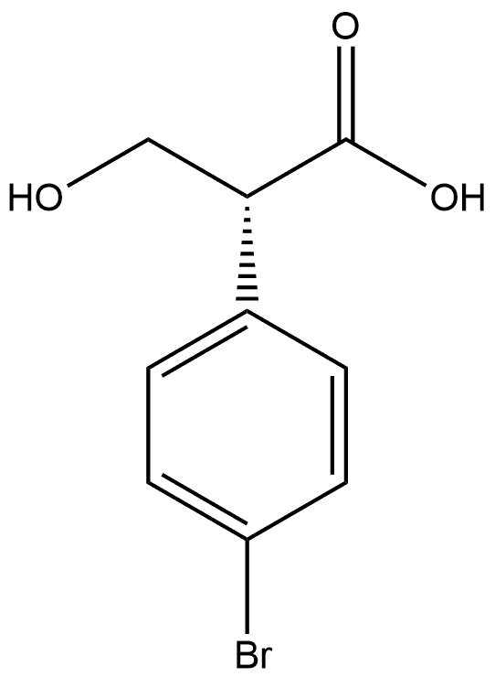 Benzeneacetic acid, 4-bromo-α-(hydroxymethyl)-, (αR)- Struktur