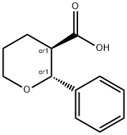 2H-Pyran-3-carboxylic acid, tetrahydro-2-phenyl-, (2R,3R)-rel- Struktur