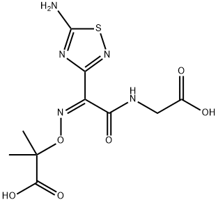 Glycine, N-[(2Z)-2-(5-amino-1,2,4-thiadiazol-3-yl)-2-[(1-carboxy-1-methylethoxy)imino]acetyl]- Struktur