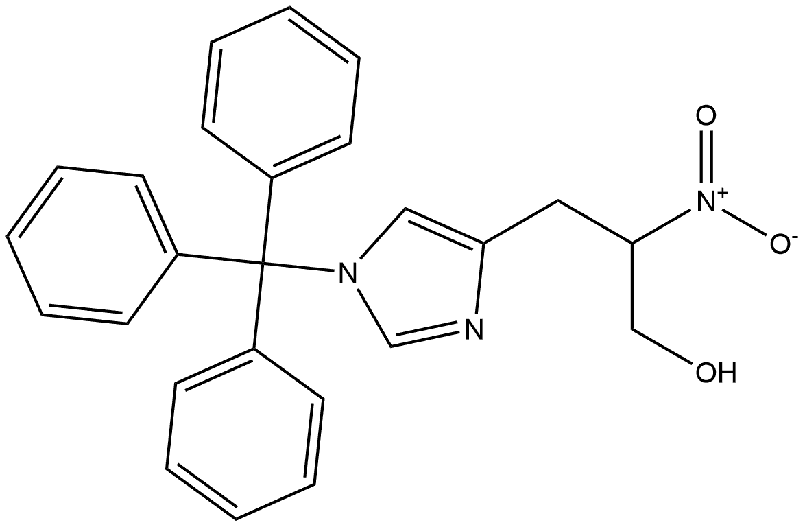 2-Nitro-3-(1-trityl-1H-imidazol-4-yl)propan-1-ol Struktur