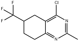 4-Chloro-2-methyl-6-(trifluoromethyl)-5,6,7,8-tetrahydroquinazoline Struktur