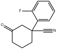 1-(2-Fluorophenyl)-3-oxocyclohexanecarbonitrile Struktur